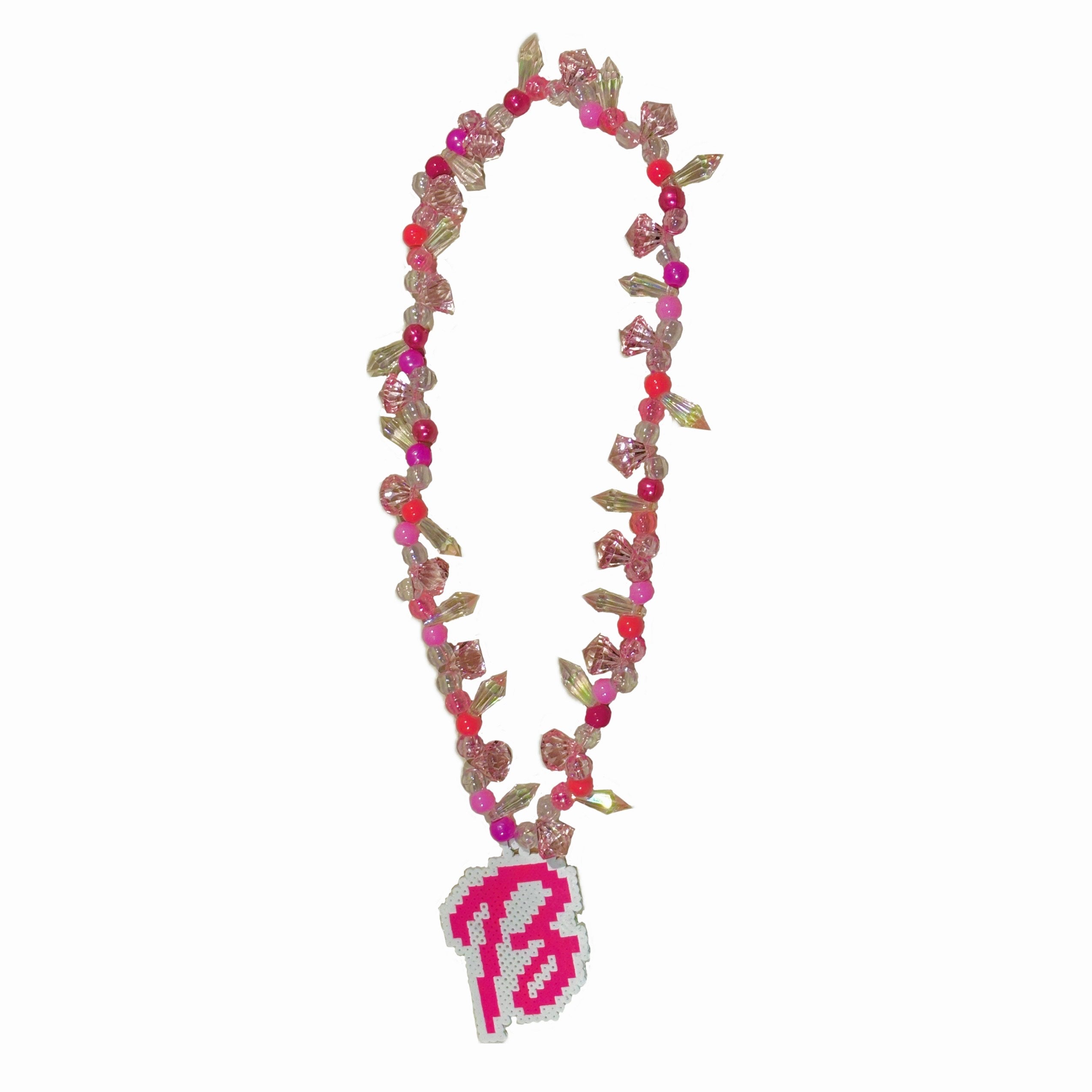 Barbie perler kandi necklace with jewels